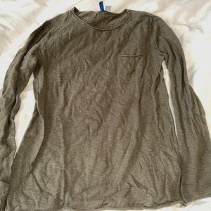 Men's Divided Greenish/Brown Sweater. Size Small